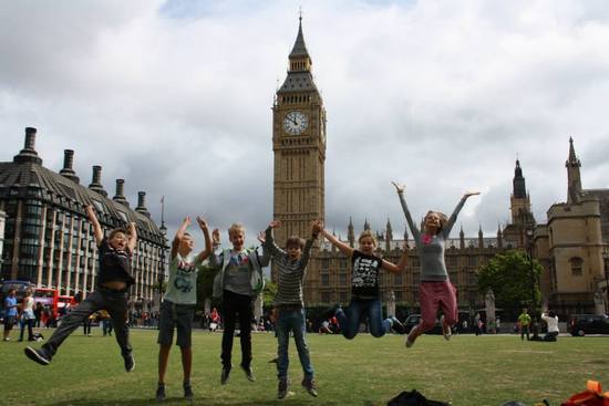 Summer children's camp in Britain. In London