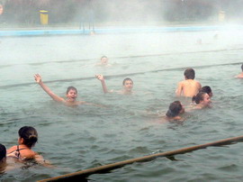 The pool in Beregovo. Children's camp