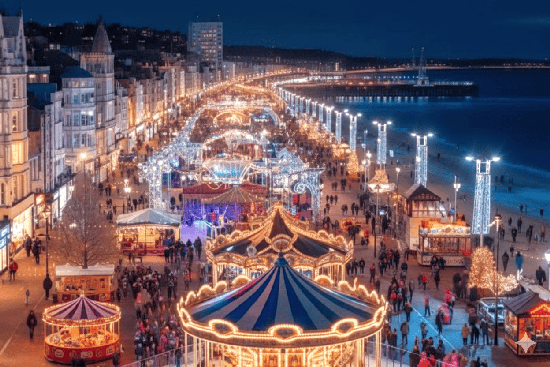 Зимовий табір в Англії. Прогулка по вулицям Бормута