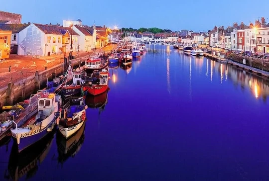 Camp in Britain. Excursion to Weymouth Harbour