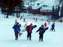 Snowboarding in Bukovel